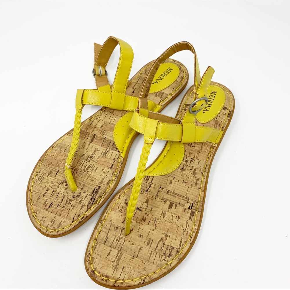Merona Yellow T-Strap Sandals